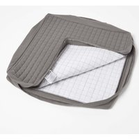 Quilted Cotton Armchair Booster Cushion Cover - Charcoal Grey - thumbnail 1