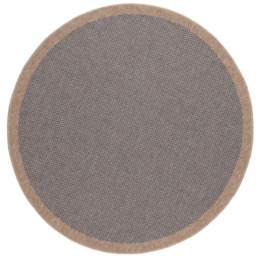 Nature Collection Checkered Circle Outdoor Rug - Blue - thumbnail 2