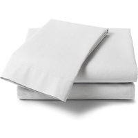 Percale Pastel King Bed Flat Sheet - White