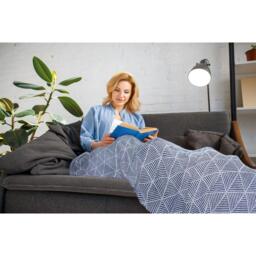Zahra Blanket Throw - Navy / 130x150cm - thumbnail 4