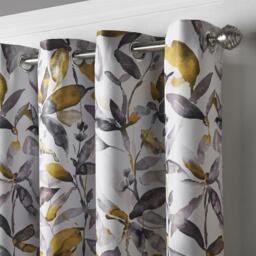 Giverny Eyelet Curtains - Yellow / 168cmcm / 183cmcm - thumbnail 3