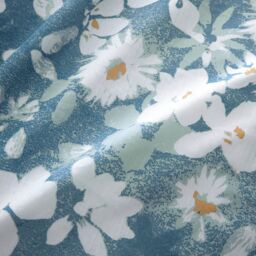 Floral Burst Easycare Polycotton Duvet Set - Duck Egg  / 1 Pillowcase / Single - thumbnail 2