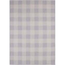 Ecology Collection Checkered Outdoor Rug - Grey / 120cm - thumbnail 4