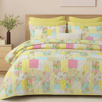 Washable 2.5 Tog Quilt and Pillowcase Set - Yellow / King
