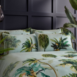 Forsteriana Palms Duvet Cover Set - Sky Blue / Double - thumbnail 4