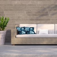 Roses Peony Outdoor Cushion - Blue / 60cm - image 1