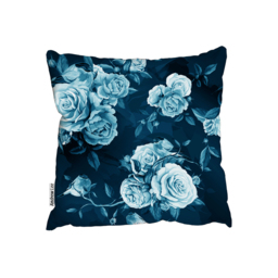 Roses Peony Outdoor Cushion - Blue / 60cm - thumbnail 2