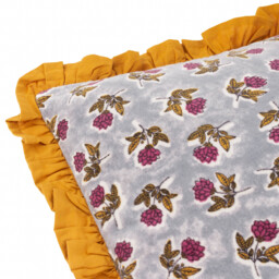 Kemble Printed Cushion - Delph Blue / Polyester - thumbnail 5