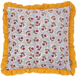 Kemble Printed Cushion - Delph Blue / Polyester - thumbnail 2