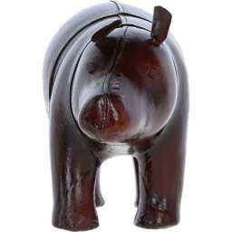 Exquisite Handcrafted Leather Bear Decorative Ornament - Chestnut - thumbnail 3