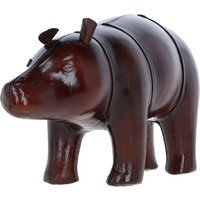 Exquisite Handcrafted Leather Bear Decorative Ornament - Chestnut - thumbnail 1