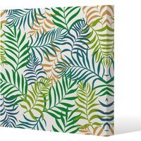 Green Tropical Palm Leaves Canvas Print - Green / 101cm - image 1