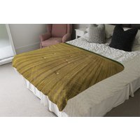 Straw Bales Of Wheat Lying On Harvested Field Blanket - Yellow - thumbnail 1