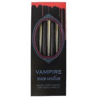 Set of 4 Vampire Tears Candles Wax, 4-Hour Burn, Pack of 4 - Black