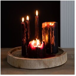 Set of 4 Vampire Tears Candles Wax, 4-Hour Burn, Pack of 4 - Black - thumbnail 3