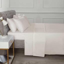 "Deep Percale Fitted Sheet 10"" (25cm) - Cream / Double" - thumbnail 2