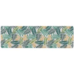 Tropical palm leaves Designer Runner Rug - Green - thumbnail 2