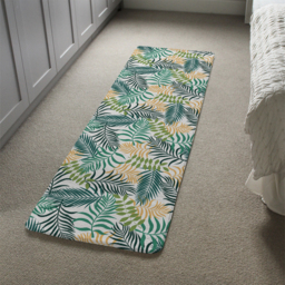 Tropical palm leaves Designer Runner Rug - Green - thumbnail 4