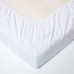 Linen Extra Deep Fitted Sheet - White / Double - thumbnail 2