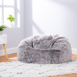 Classic Faux Fur Bean Bag - OEKO-TEX certified - Grey - thumbnail 5
