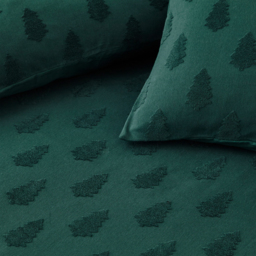 Tufted Festive Tree Duvet Cover Set - Pine Green / Single - thumbnail 5