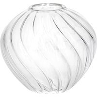 Glass Swirl Pattern Decorative Bud Vase H7cm - Clear