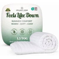 1.5 Tog Lightweight Duvet Cool Summer Microfibre Quilt - White / 200cm / 1.7kg - image 1