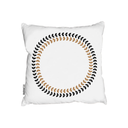 Greek Olive Tree Leaves Outdoor Cushion - Brown / 60cm - thumbnail 2