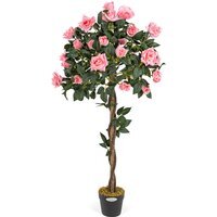Artificial Rose Flower Tree - Pink / 120cm