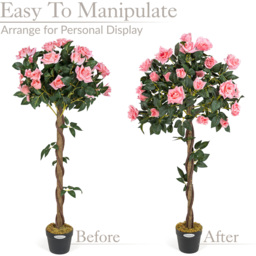Artificial Rose Flower Tree - Pink / 120cm - thumbnail 2