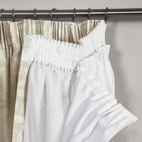 Blackout Curtain Lining Pair - White / 52in / 90in - thumbnail 1