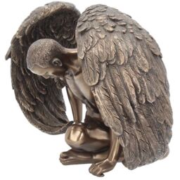 Angels Rest Figurine Bronze Angel Ornament - 20cm - thumbnail 3
