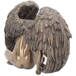 Angels Rest Figurine Bronze Angel Ornament - 20cm - thumbnail 5