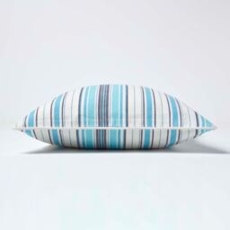 Homescapes Cotton New England Stripe Cushion Cover - Blue / 45cm - thumbnail 3