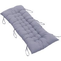 Outdoor Bench Recliner Lounger Seat Cushion - Grey / 110cm - thumbnail 1