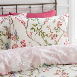 Cherry Blossom Birds Duvet Set - Pink / Double - thumbnail 3