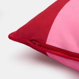 Pack of Matte Velvet Stripe Cushion Covers - Pink / 2 - thumbnail 4