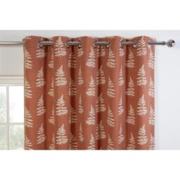 Esher Eyelet Curtains - Orange / 229cmcm - thumbnail 2
