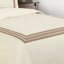 330 Thread Count Luxury Knightsbridge Duvet Cover - Cream / Superking - thumbnail 2