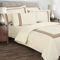 330 Thread Count Luxury Knightsbridge Duvet Cover - Cream / Superking