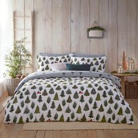 Evergreen Brushed Cotton Duvet Cover Set - Pine Green / Single - image 1