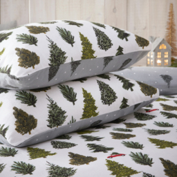 Evergreen Brushed Cotton Duvet Cover Set - Pine Green / Single - thumbnail 2