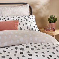 Robi Printed Soft Touch Duvet Cover Set - Linen-Charcoal / Double - thumbnail 1