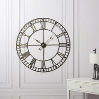 Skeleton Large Wall Clock - Black & Gold - thumbnail 1