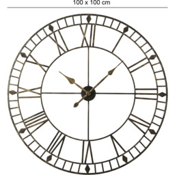 Skeleton Large Wall Clock - Black & Gold - thumbnail 5