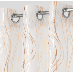 Modern Foil Print Voile Panel - Gold / 54in - thumbnail 3
