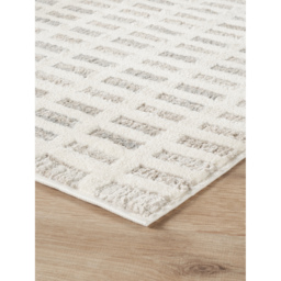 Mabel Modern Contemporary Living Room Area Rug - Grid Geometric Design - Stone / 290cm - thumbnail 5