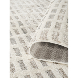 Mabel Modern Contemporary Living Room Area Rug - Grid Geometric Design - Stone / 290cm - thumbnail 3