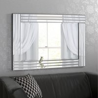 Grace Large Triple Glass Framed Mirror - Silver - image 1