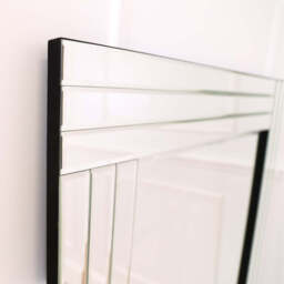 Grace Large Triple Glass Framed Mirror - Silver - thumbnail 3